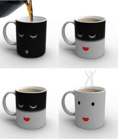 Annoyed to Happy Face Color Changing Mug