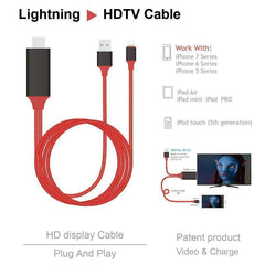 2M Phone Screen to HDMI Cable for iPhone 7 7 Plus 6s 6 Plus 5s