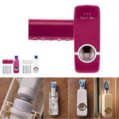 Toothpaste Dispenser and Toothbrush Holder Set